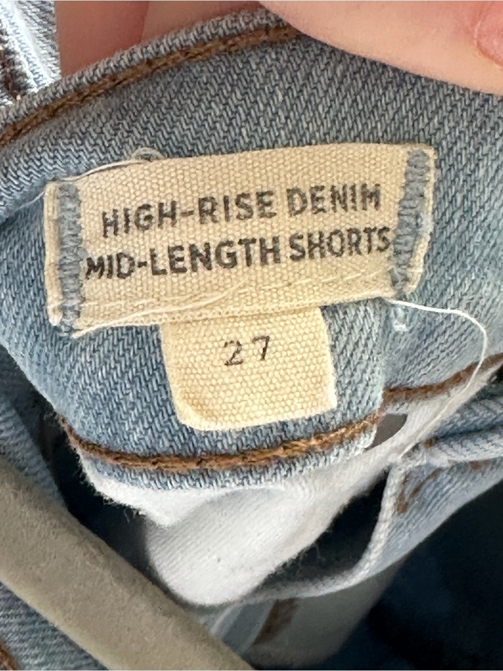 Madewell Light Blue High-Rise Denim Mid-Length Shorts